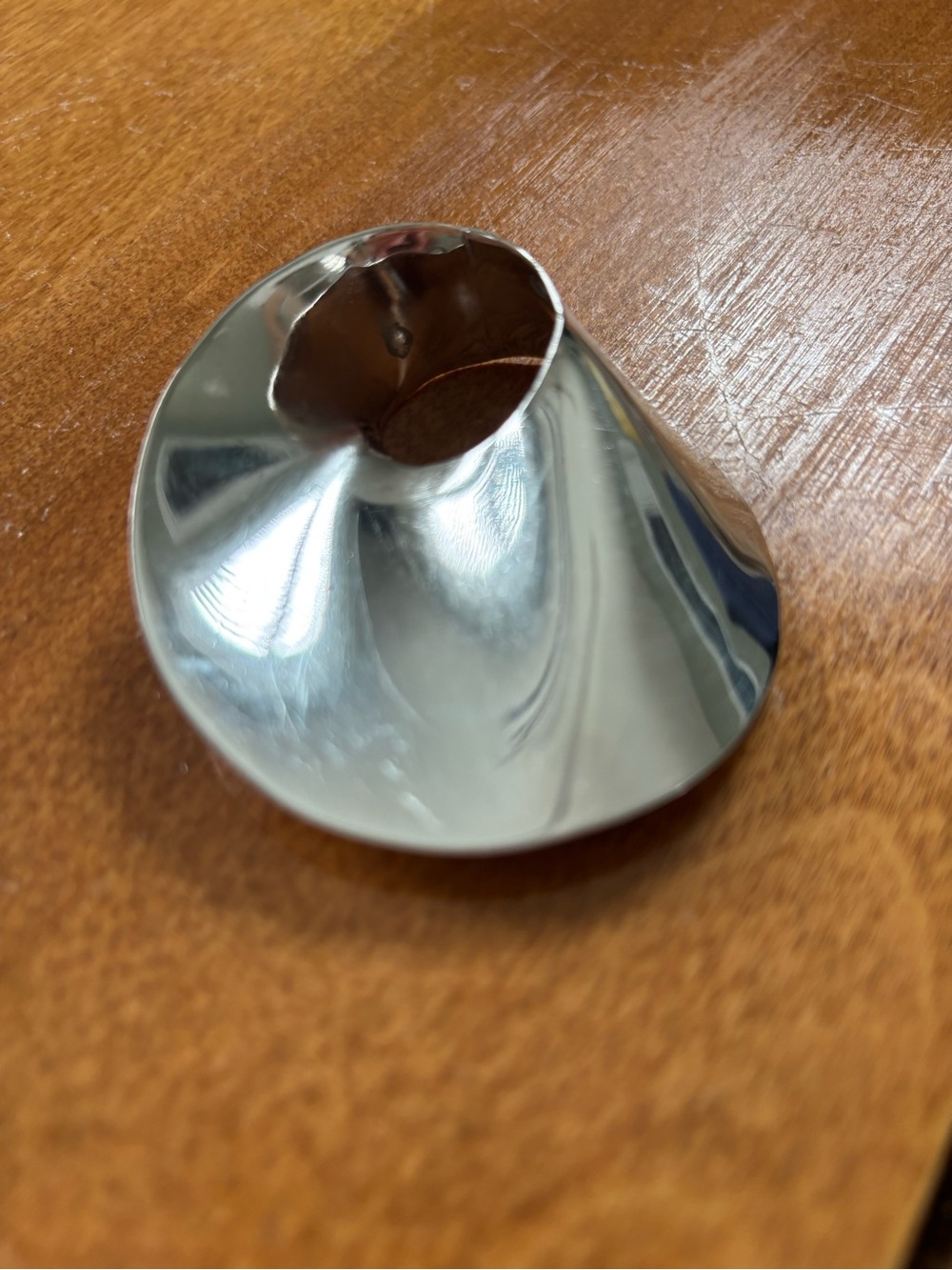 Modern Sculptural Silver Tone Statement Brooch